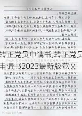 最新入党转正申请书提交及审批流程